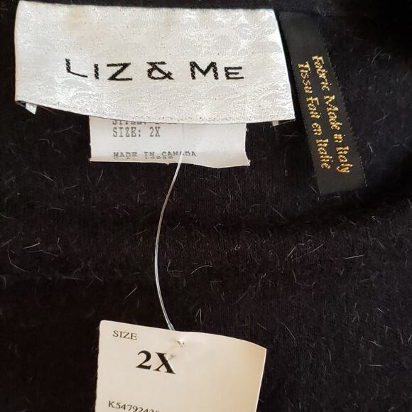 Liz & Me 2-piece Italian Long Sleeve Black Skirt & Blouse - Picture 9 of 12